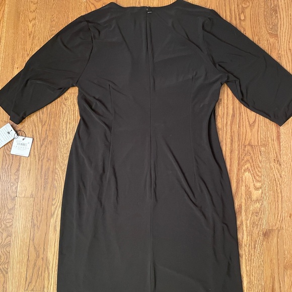 Laundry by Shelli Segal Black V-Neck Sheath Dress Knee Length Women's Size 1X - Picture 5 of 15